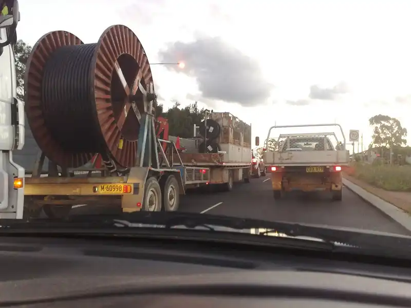 truck with cables