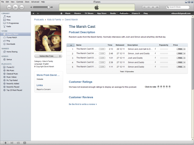iTunes screen shot
