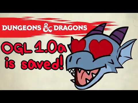 D&D OGL 1.0a is saved! D&D is for everyone again!