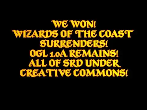 WE WON! - WIZARDS OF THE COAST BACKS DOWN!
