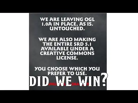 WoTC Backs Down on OGL 1.0a! | Nerd Immersion