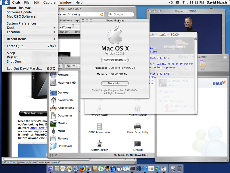 Screenshot of OSX